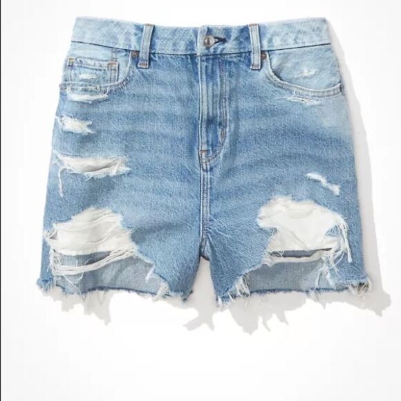 American Eagle AE Next Level Curvy High-Waisted Denim Short Size 0 NWT in packag - Picture 1 of 8